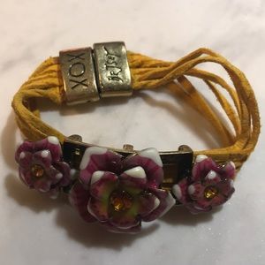 Betsy Johnson magnetic flower bracelet